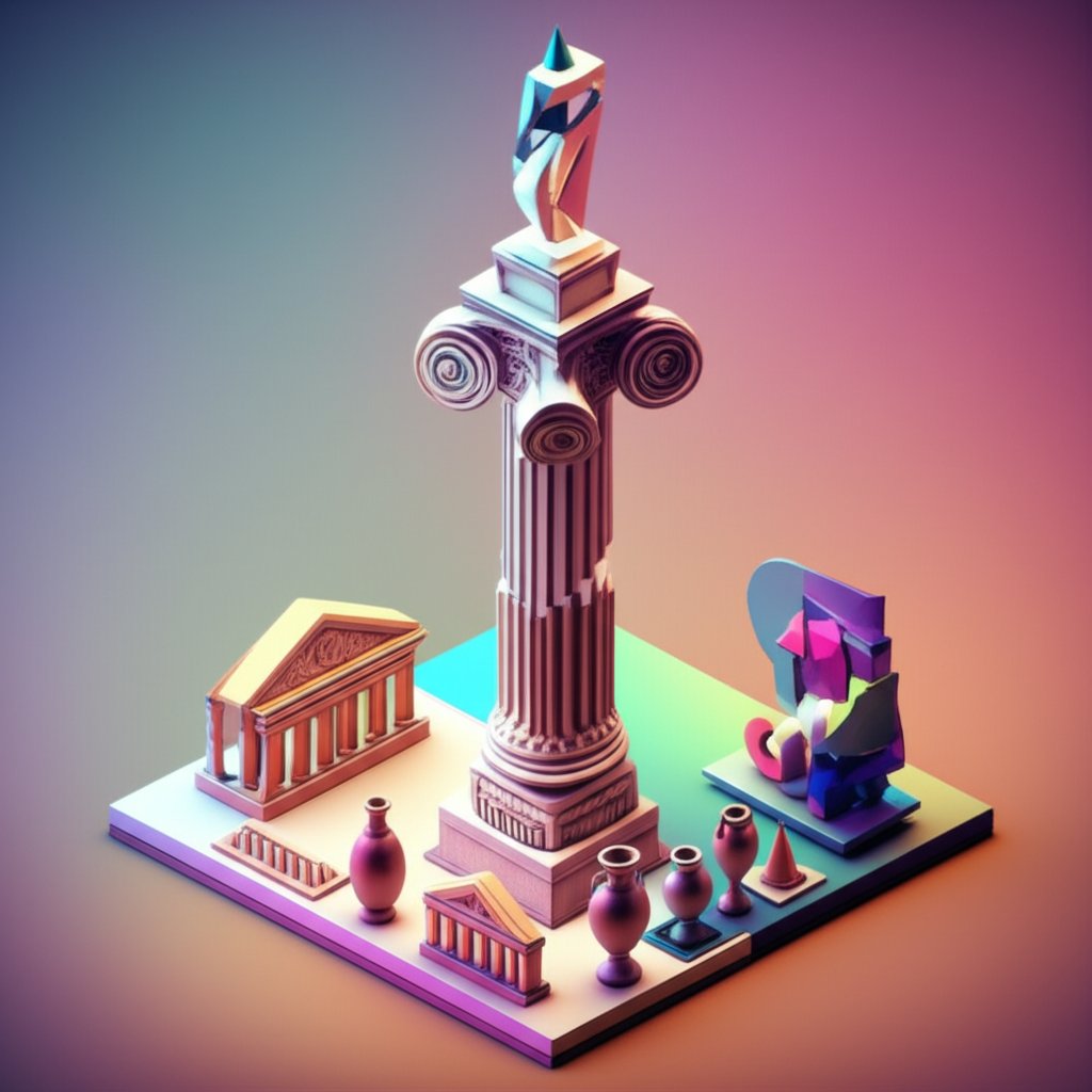 Visual timeline: ancient pantheons evolving into modern aesthetics.