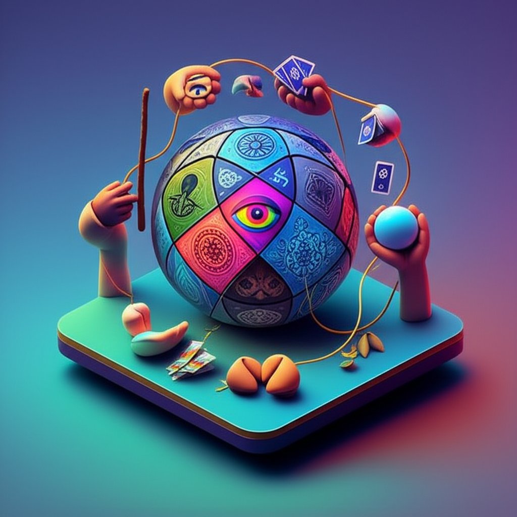 Diverse world cultures' views on fate and destiny; a global tapestry of beliefs.