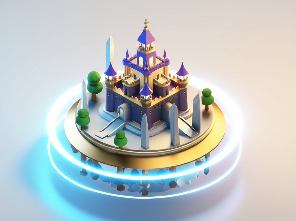 Majestic royal fortress, symbol of divine protection and strength.