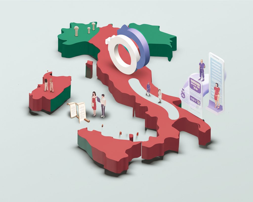 Italian naming landscape: traditional gendered names and the modern rise of unisex names.