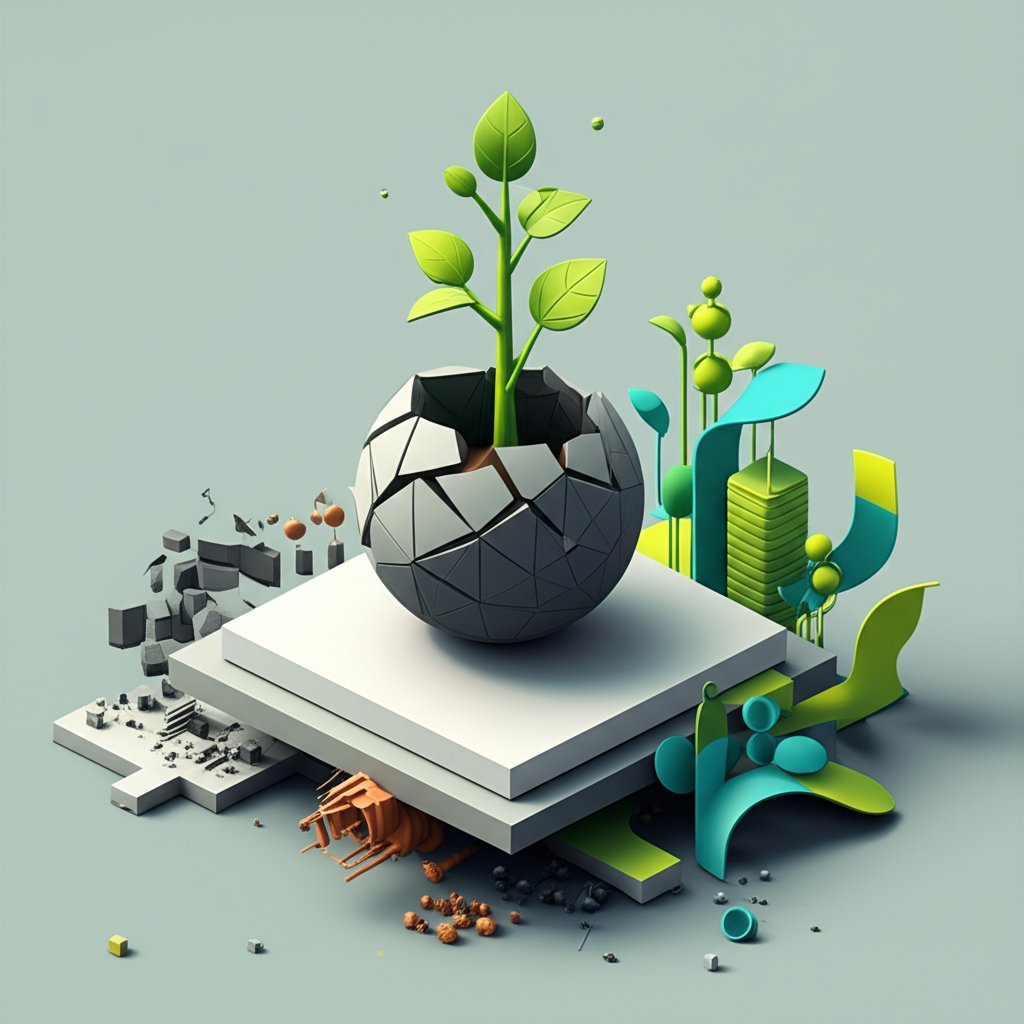 Transformative destruction fosters renewal, creating new life and growth.