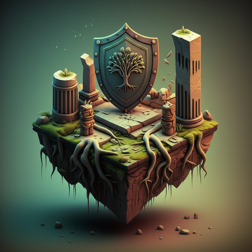 Timeless guardians from ancient roots, symbolizing enduring protection.